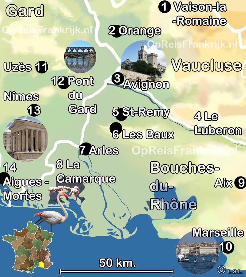 Provence kaart