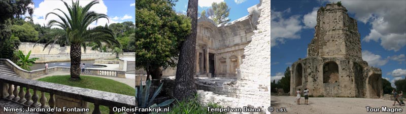 Jardin de la Fontaine tempel van Diana Tour Magne