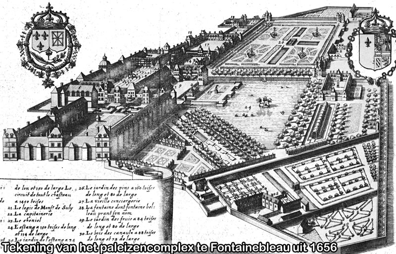 paleizencomplex te Fontainebleau in 1656