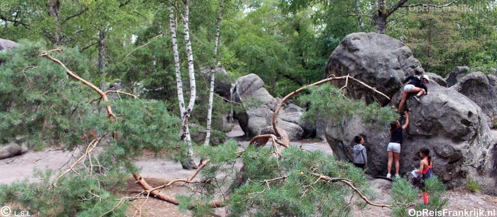 woud van Fontainebleau; boulderen