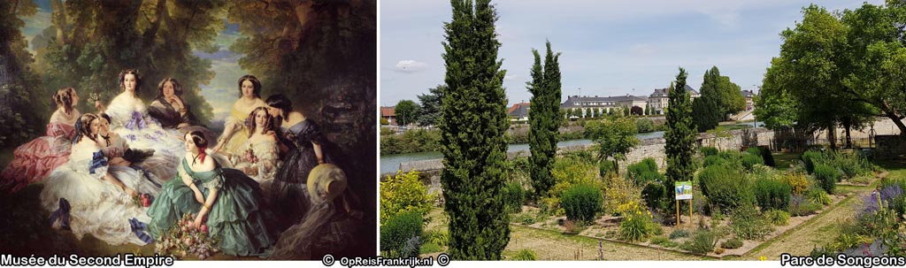 Compiegne; musee second empire schilderij Winterhalter en Parc de Songeons