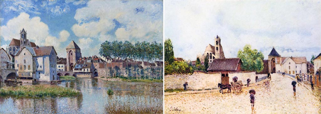 Alfred Sisley; 2 keer Moret-sur-Loing